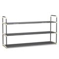 Home-Complete Home-Complete HC-2102 Shoe Rack with 3 Shelves-Three Tiers for 18 Pairs HC-2102